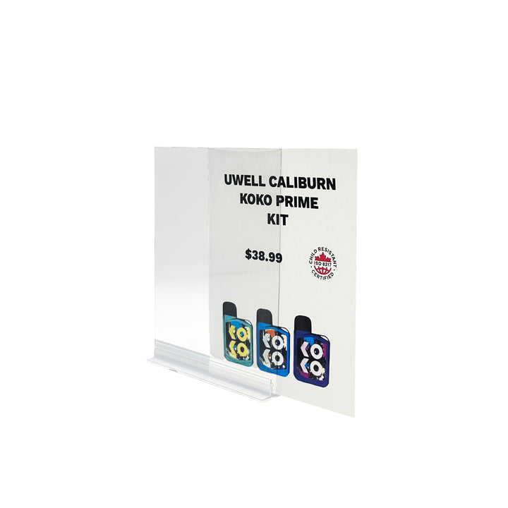5.5" x 3.5" T-Shape Adhesive Sign Holders 12/Pack