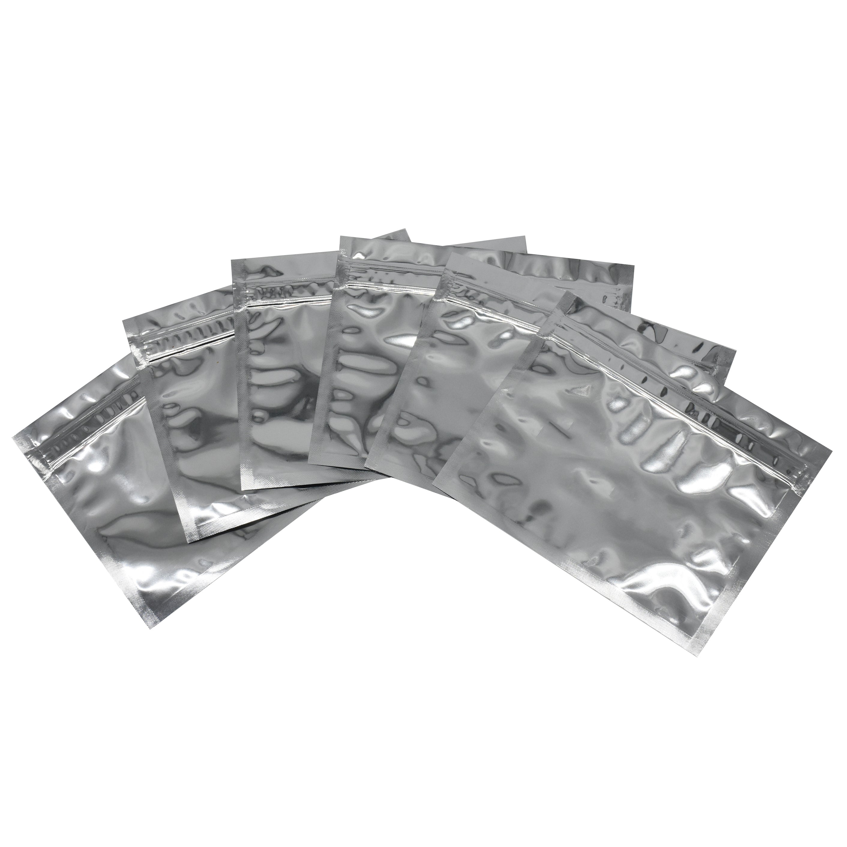 Zippy Sealz Small Silver Mylar Bags 5" x 4.25" - image 1
