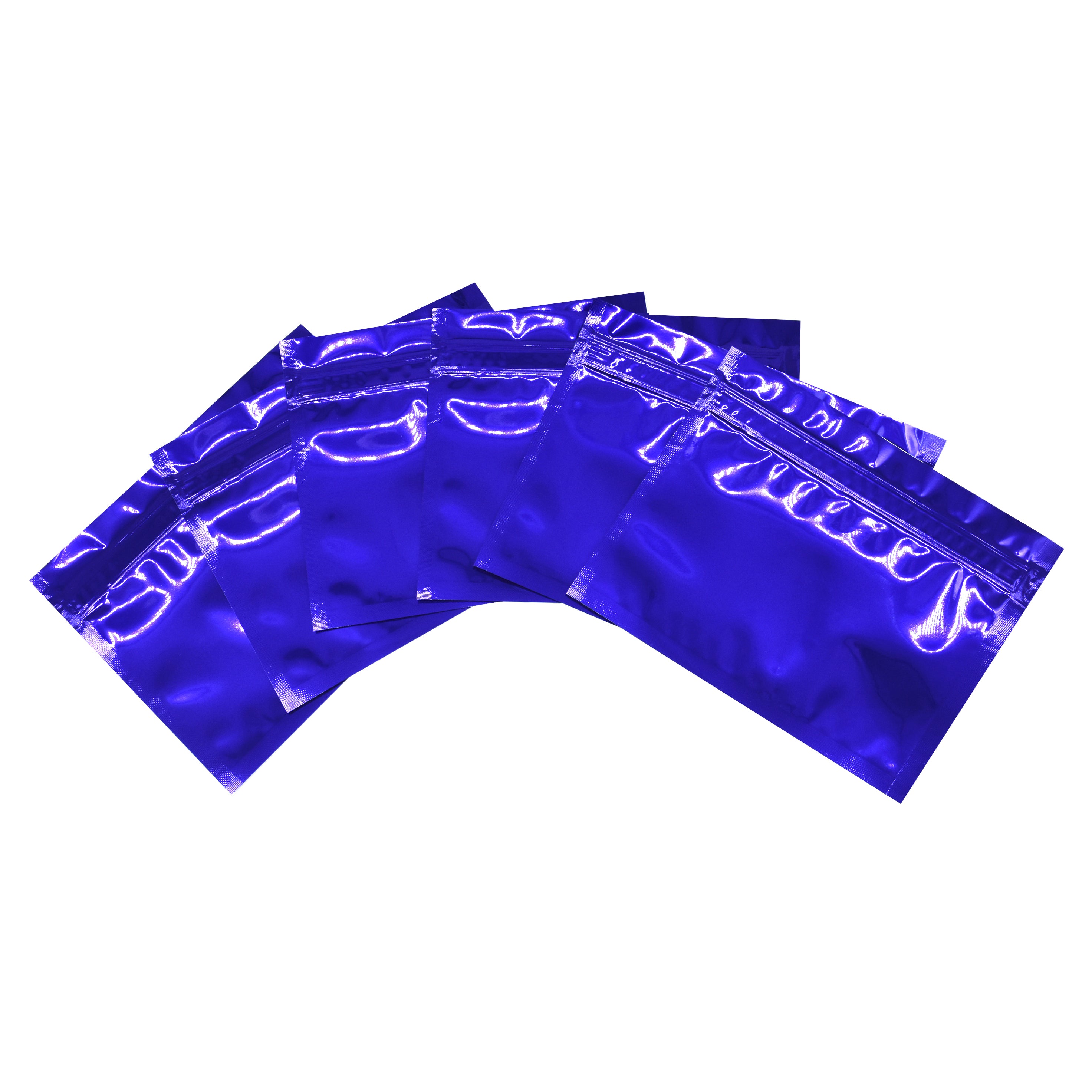 Zippy Sealz Small Blue Mylar Bags 5" x 4.25"-100 Bags with Display Box - image 3