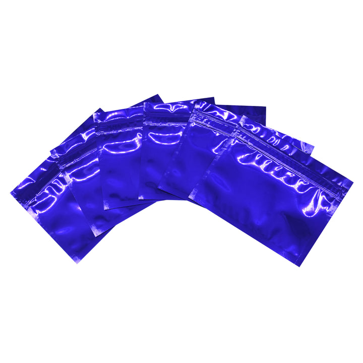 Zippy Sealz Small Blue Mylar Bags 5" x 4.25"-100 Bags with Display Box - image 3