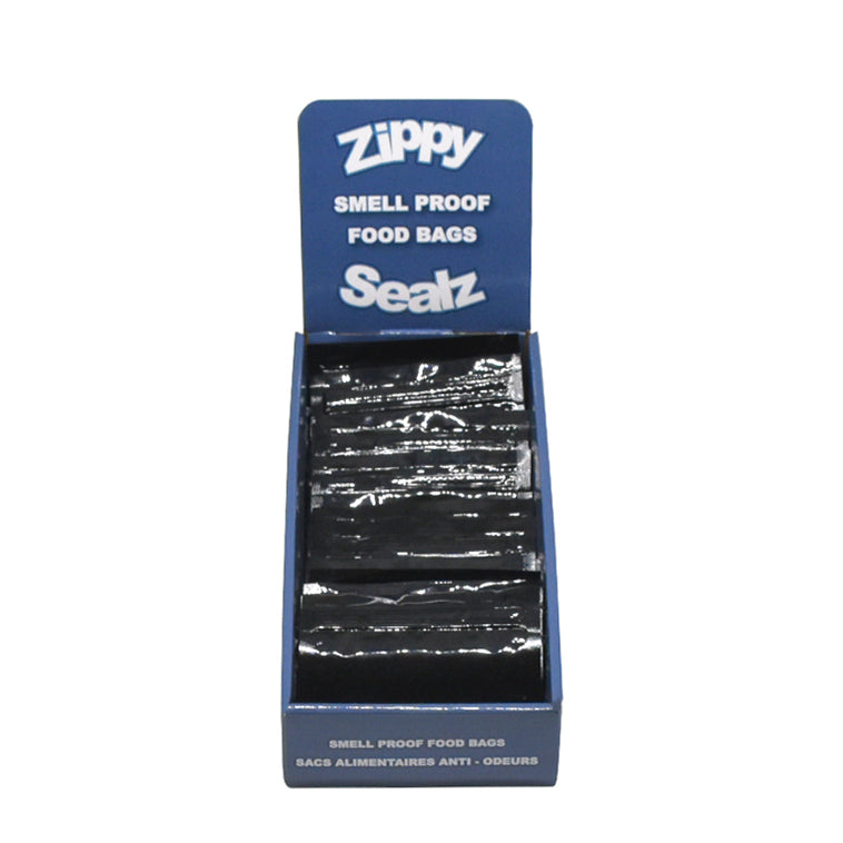 Zippy Sealz Small Black Mylar Bags 5" x 4.25"-100 Bags with Display Box - image 2