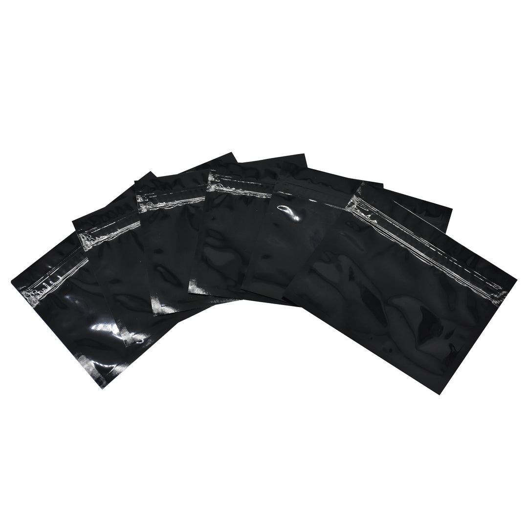 Zippy Sealz Small Black Mylar Bags 5" x 4.25"-100 Bags with Display Box - image 3