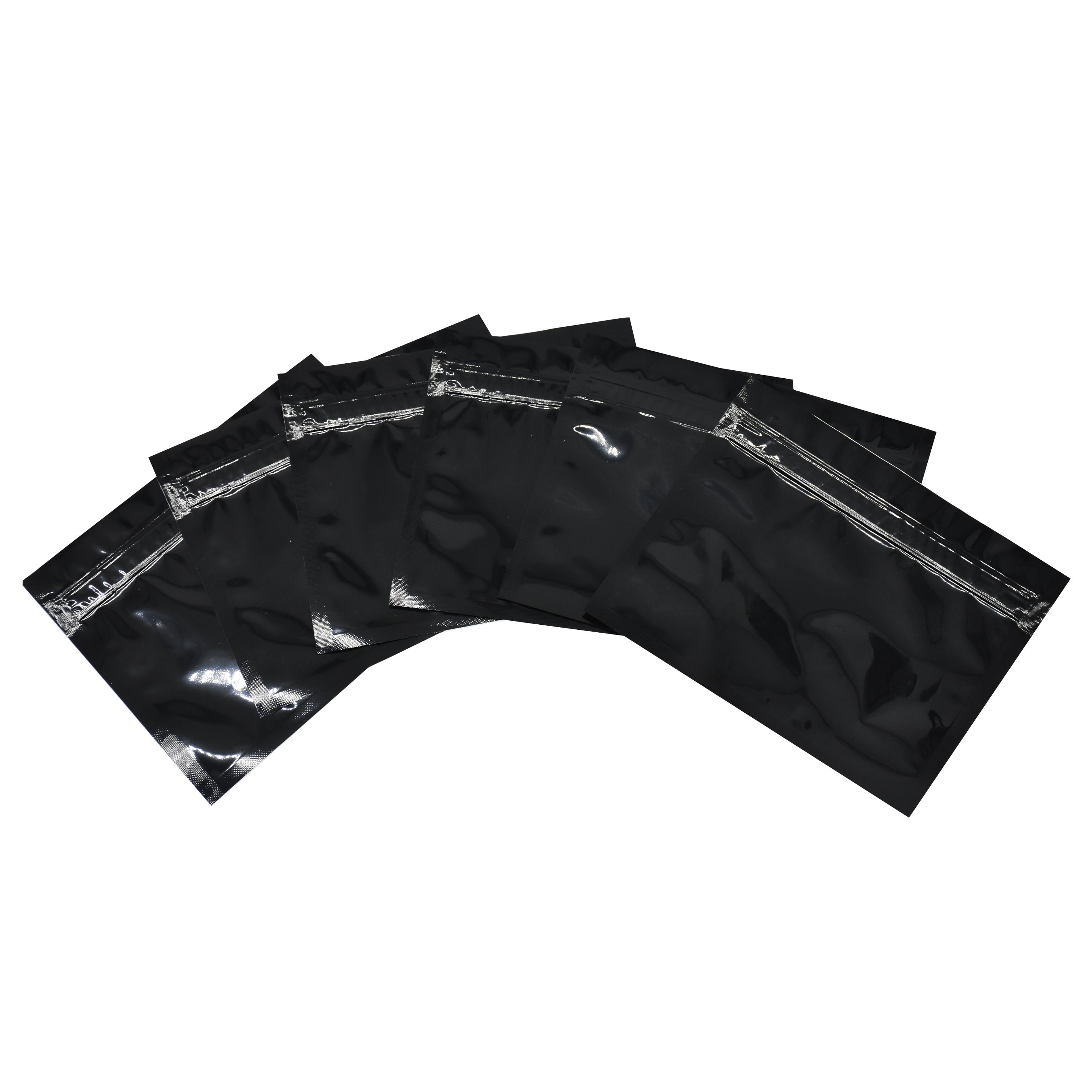 Zippy Sealz Small Black Mylar Bags 5" x 4.25"-100 Bags with Display Box - image 3