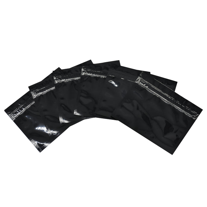 Zippy Sealz Small Black Mylar Bags 5" x 4.25"-100 Bags with Display Box - image 3