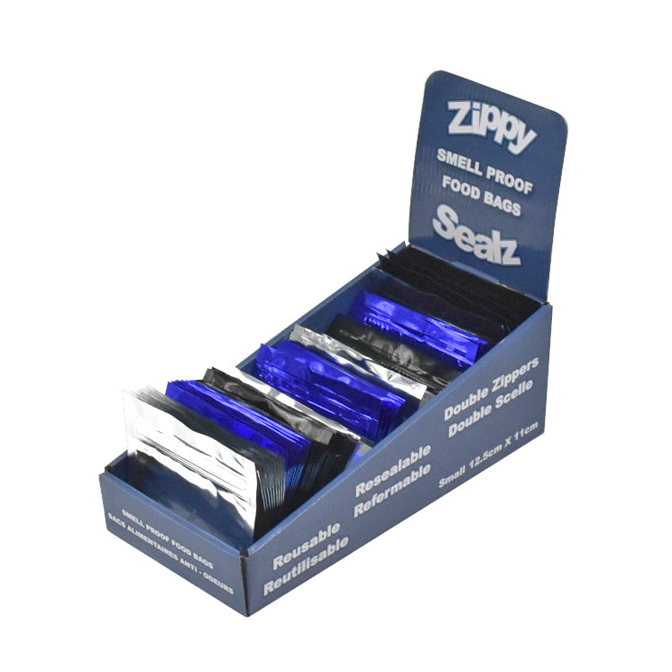 Zippy Sealz Small Assorted Mylar Bags 5" x 4.25"-150 Bags with Display Box - image 1