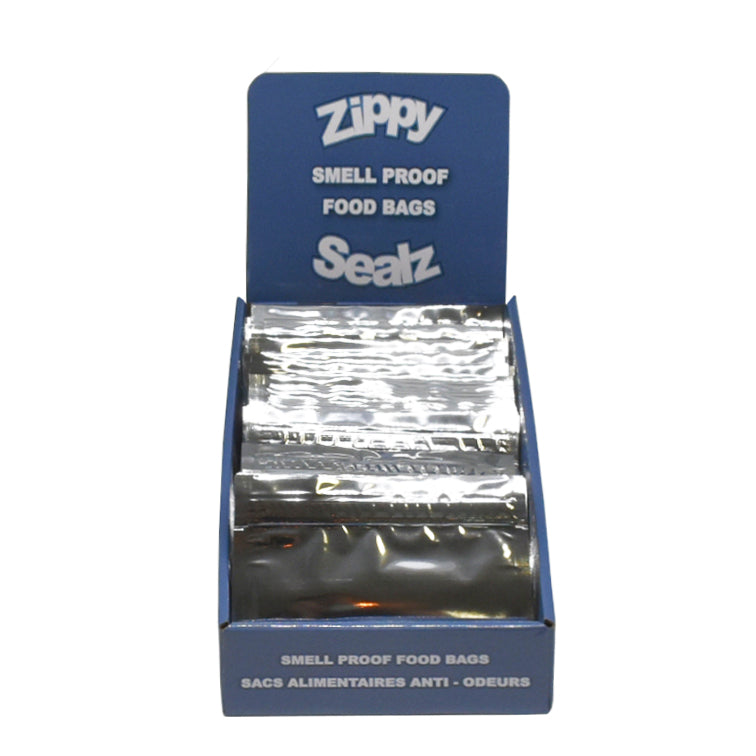 Zippy Sealz Medium Silver Mylar Bags 6.75" x 5.5"-100 Bags with Display Box - image 2