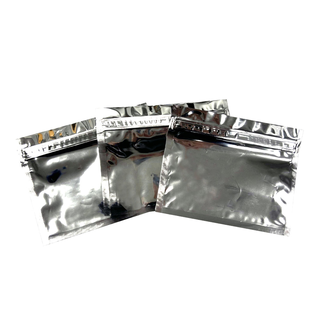 Zippy Sealz Medium Silver Mylar Bags 6.75" x 5.5"-100 Bags with Display Box - image 3