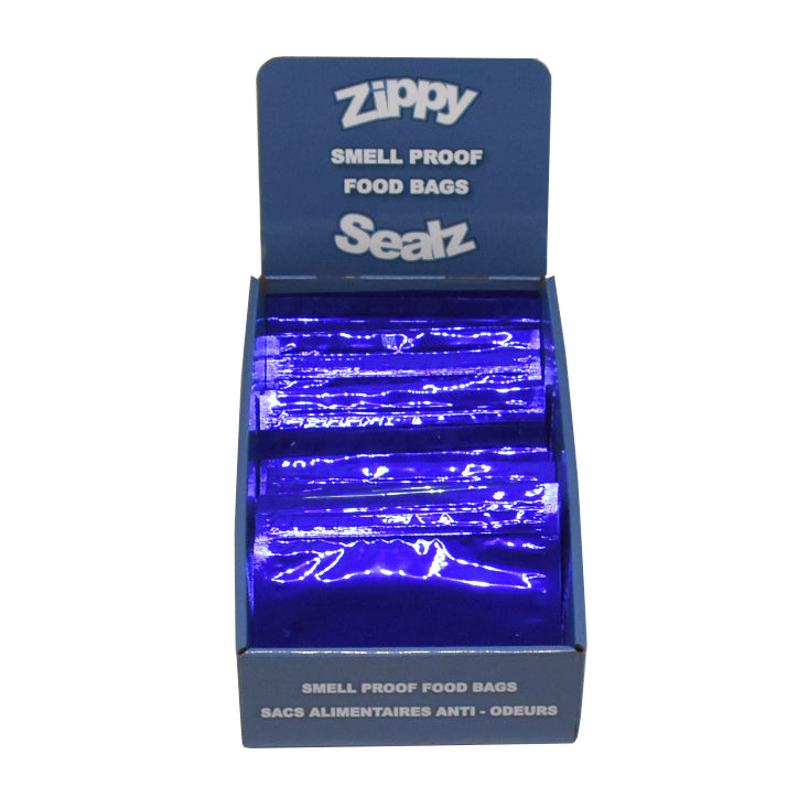 Zippy Sealz Medium Blue Mylar Bags 6.75" x 5.5"-100 Bags with Display Box - image 3