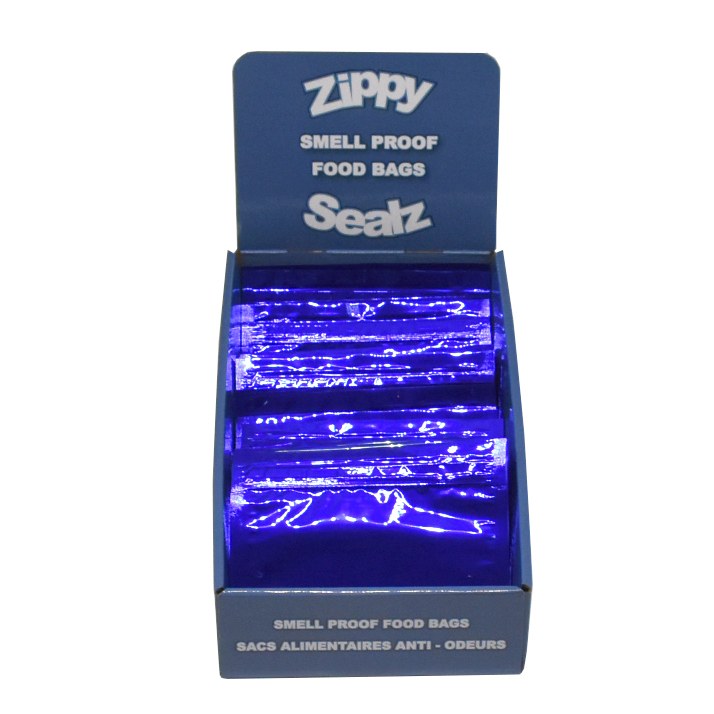 Zippy Sealz Medium Blue Mylar Bags 6.75" x 5.5"-100 Bags with Display Box - image 4