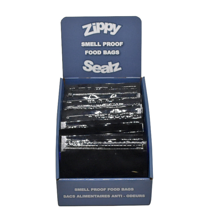 Zippy Sealz Medium Black Mylar Bags 6.75" x 5.5"-100 Bags with Display Box - image 2