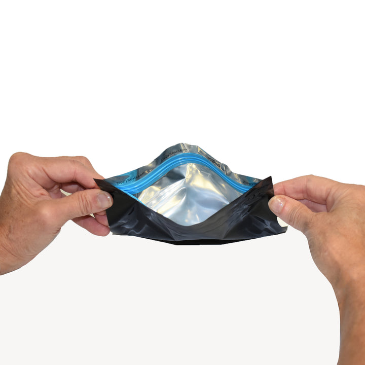Zippy Sealz Medium Black Mylar Bags 6.75" x 5.5"-100 Bags with Display Box - image 4