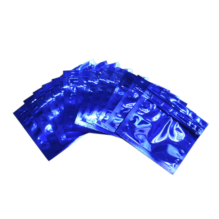 Zippy Sealz Small Blue Mylar Bags 5" x 4.25" - image 1