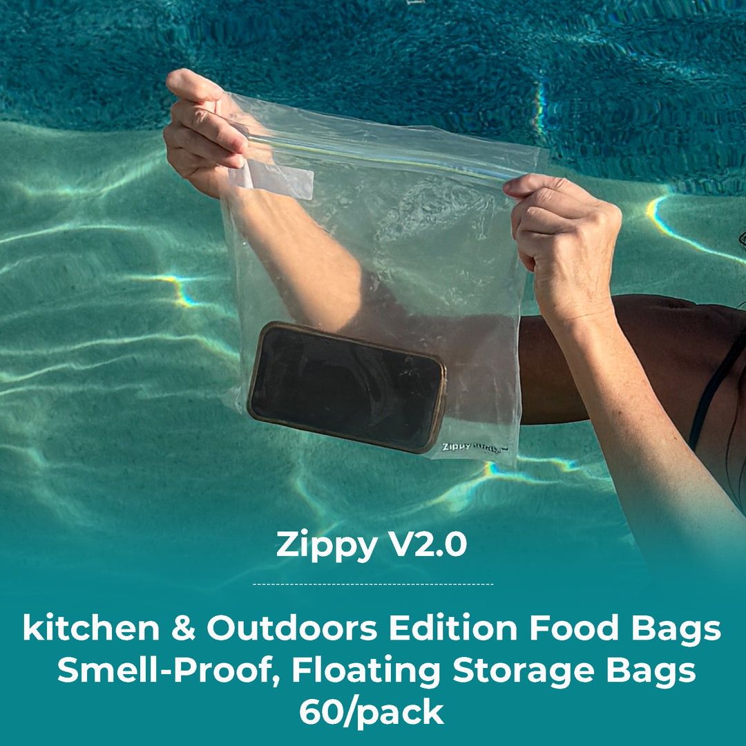 Zippy Sealz V 2.0 Smell Proof, Waterproof, Leakproof Floating Storage Bags 50 Bags/Box