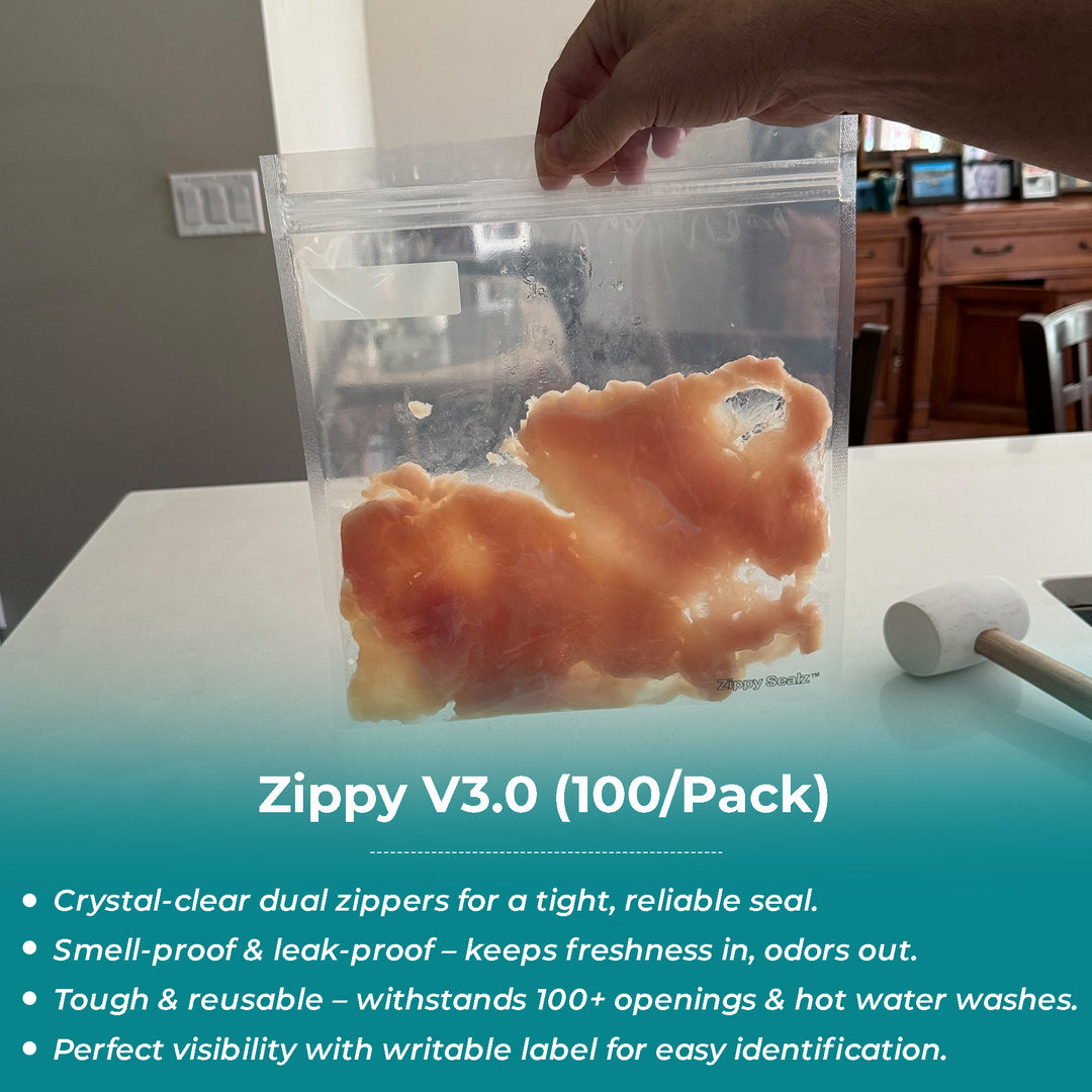 Zippy Sealz Smell Proof 1/2 Lb Storage Bags V 3.0  100/Box 28 cm x 30 cm