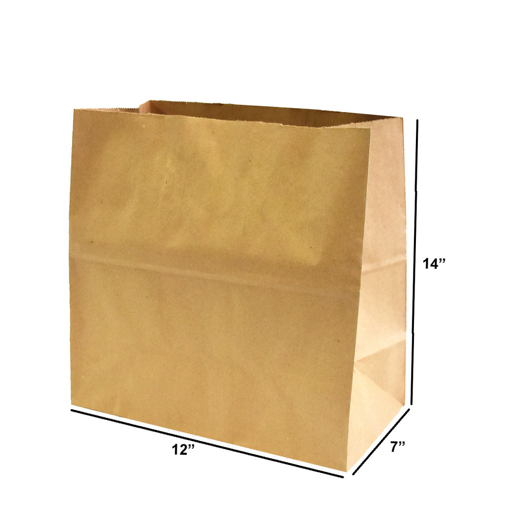 Heavy Duty Kraft Paper Bags 12" x 7" x 14" 300/Case - image 1