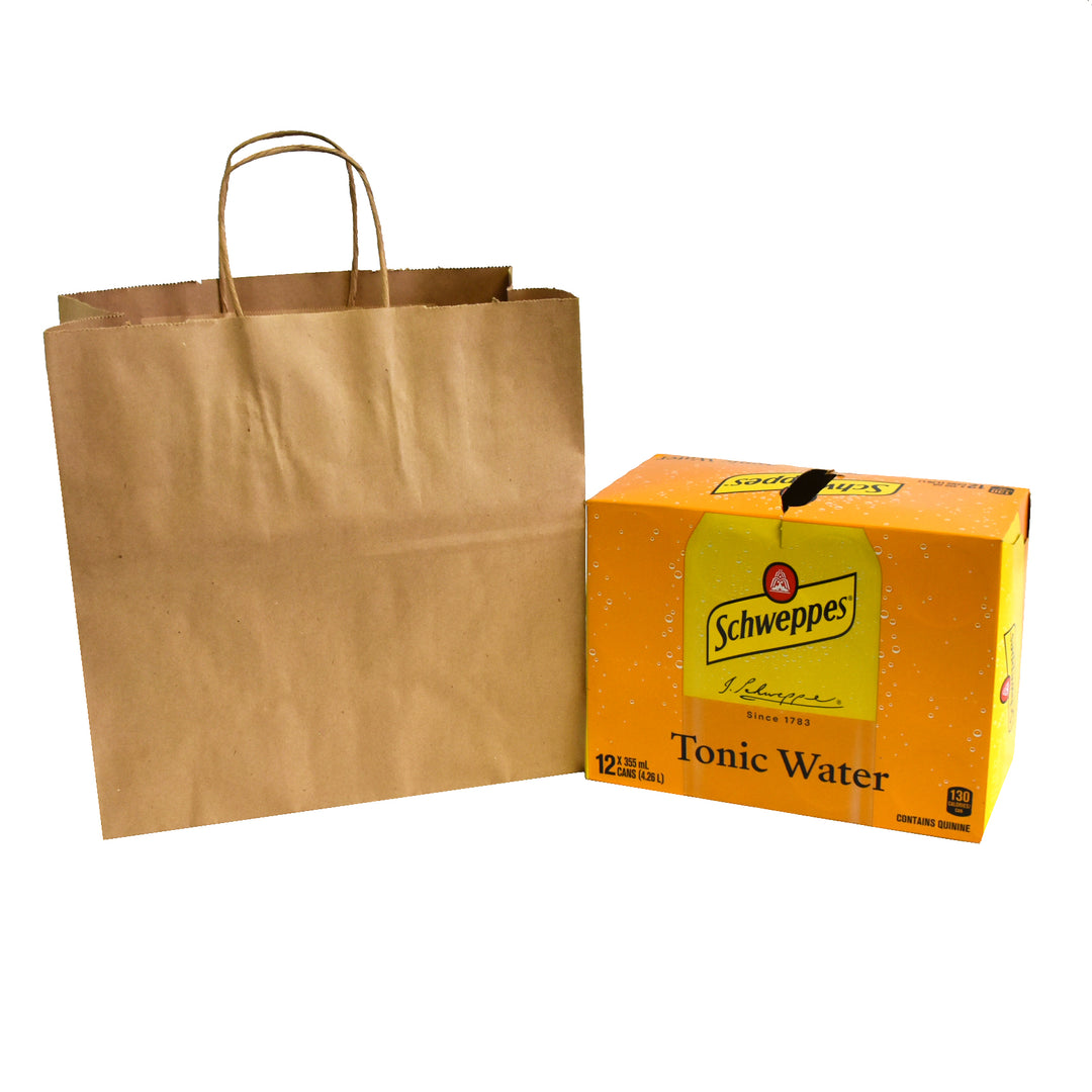 13" x 7" x 13" Large Kraft Paper Shopping Bags w Twisted Handles (200/Case)