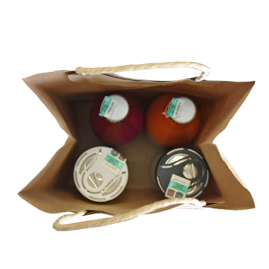 7.5" x 4.75" x 10.5" Kraft Paper Shopping Bag w Twisted Handles 250/Case