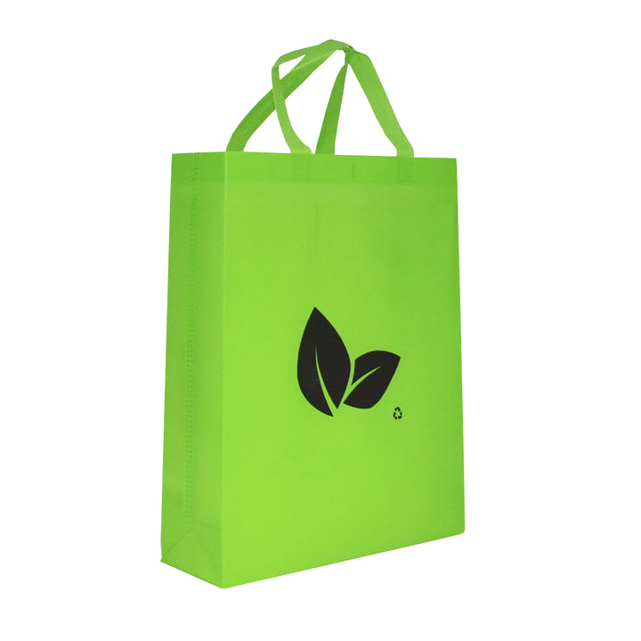 Reusable Shopping Bags 70 gsm with Stitched Handles - Leaf Design 100/Case