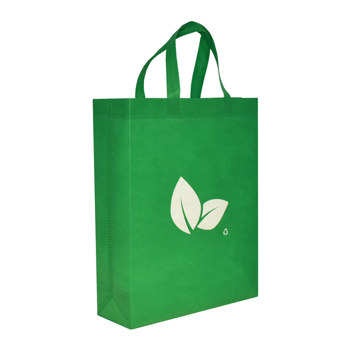 Reusable Shopping Bags 70 gsm with Stitched Handles - Leaf Design 100/Case