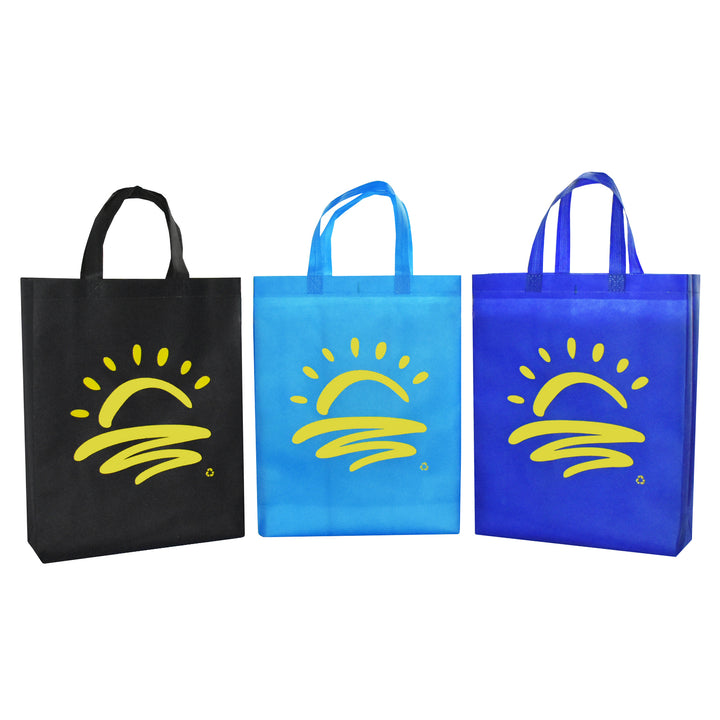 Reusable Shopping Bags 70 gm - Mixed Colours with Yellow Sunset Design 200/Case