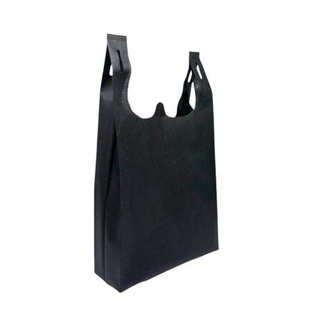 Reusable T Shirt Shopping Bags 50 gm - Black 500/Case