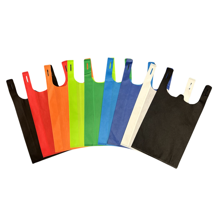 Reusable T Shirt Shopping Bags 50 gm - Rainbow 500/Case