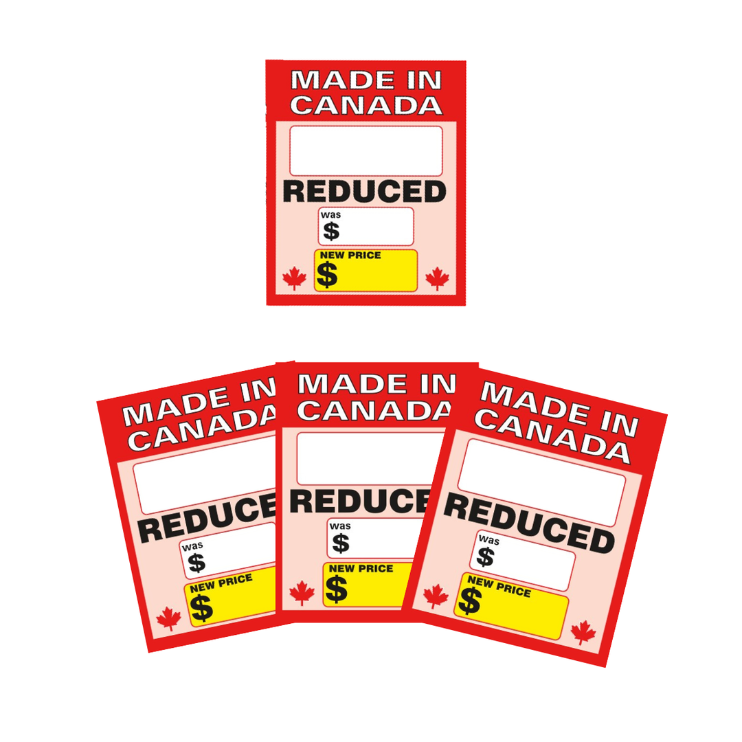 MADE IN CANADA, REDUCED Cardstock Signs 100/Pack - B51-331 - image 1