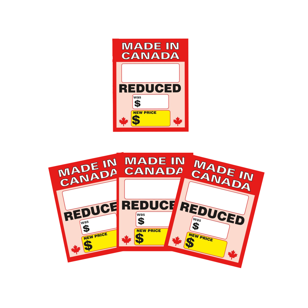 MADE IN CANADA, REDUCED Cardstock Signs 100/Pack - B51-341 - image 2