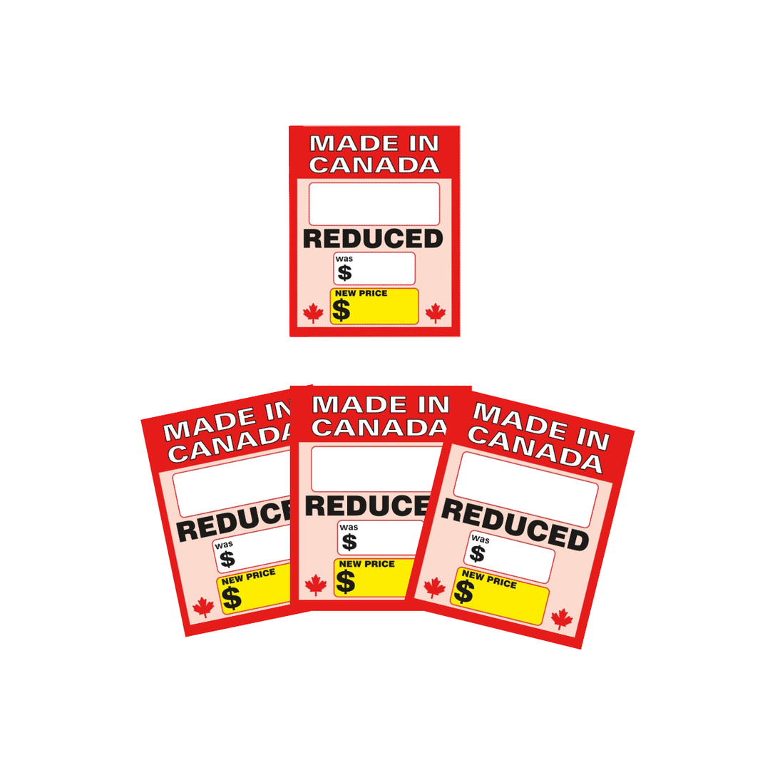 MADE IN CANADA, REDUCED Cardstock Signs 100/Pack - B51-351 - image 4