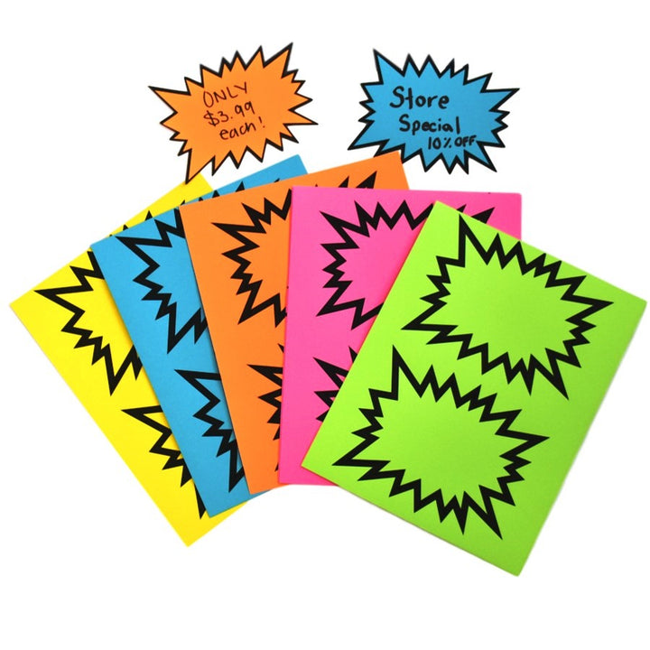 Medium Mixed Pack Starburst Signs – 100/Pack