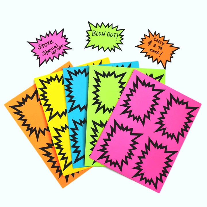 Small Mixed Pack Starburst Signs – 200/Pack