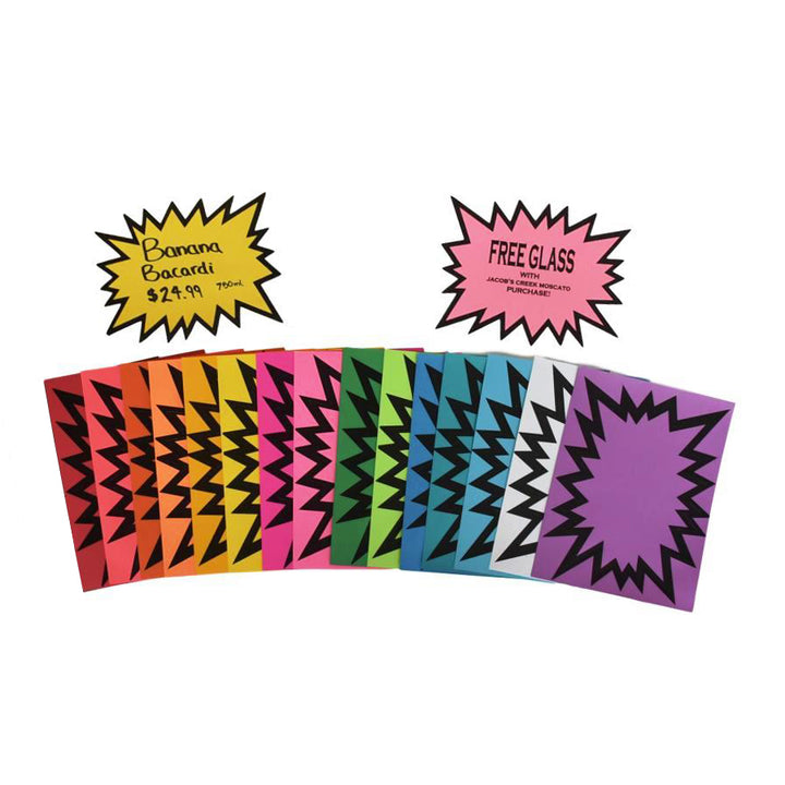 Large Mixed Pack Starburst Signs – 50/Pack