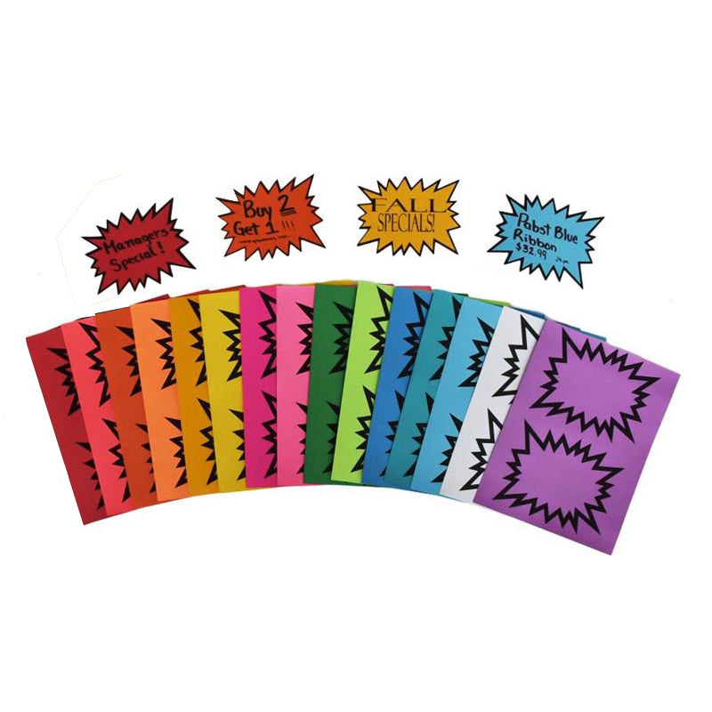Medium Mixed Pack Starburst Signs – 100/Pack