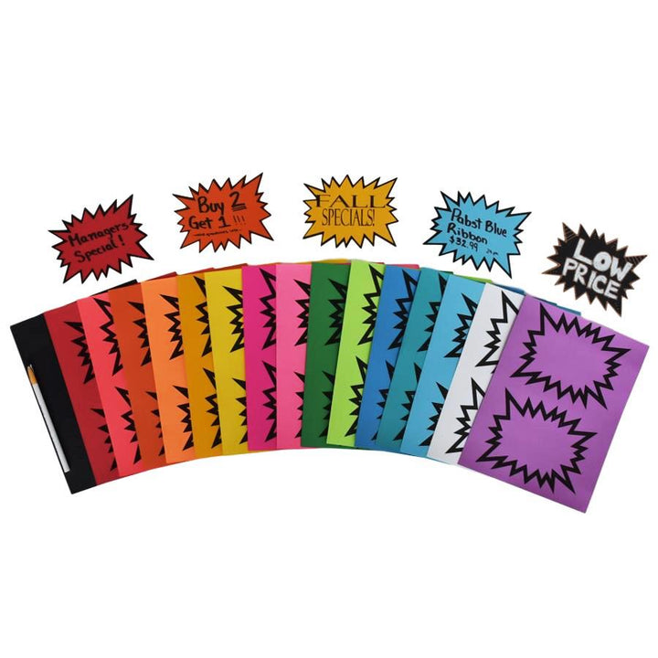 Medium Mixed Pack Starburst Signs – 100/Pack