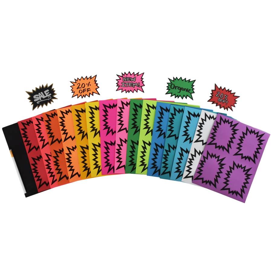 Small Mixed Pack Starburst Signs – 200/Pack