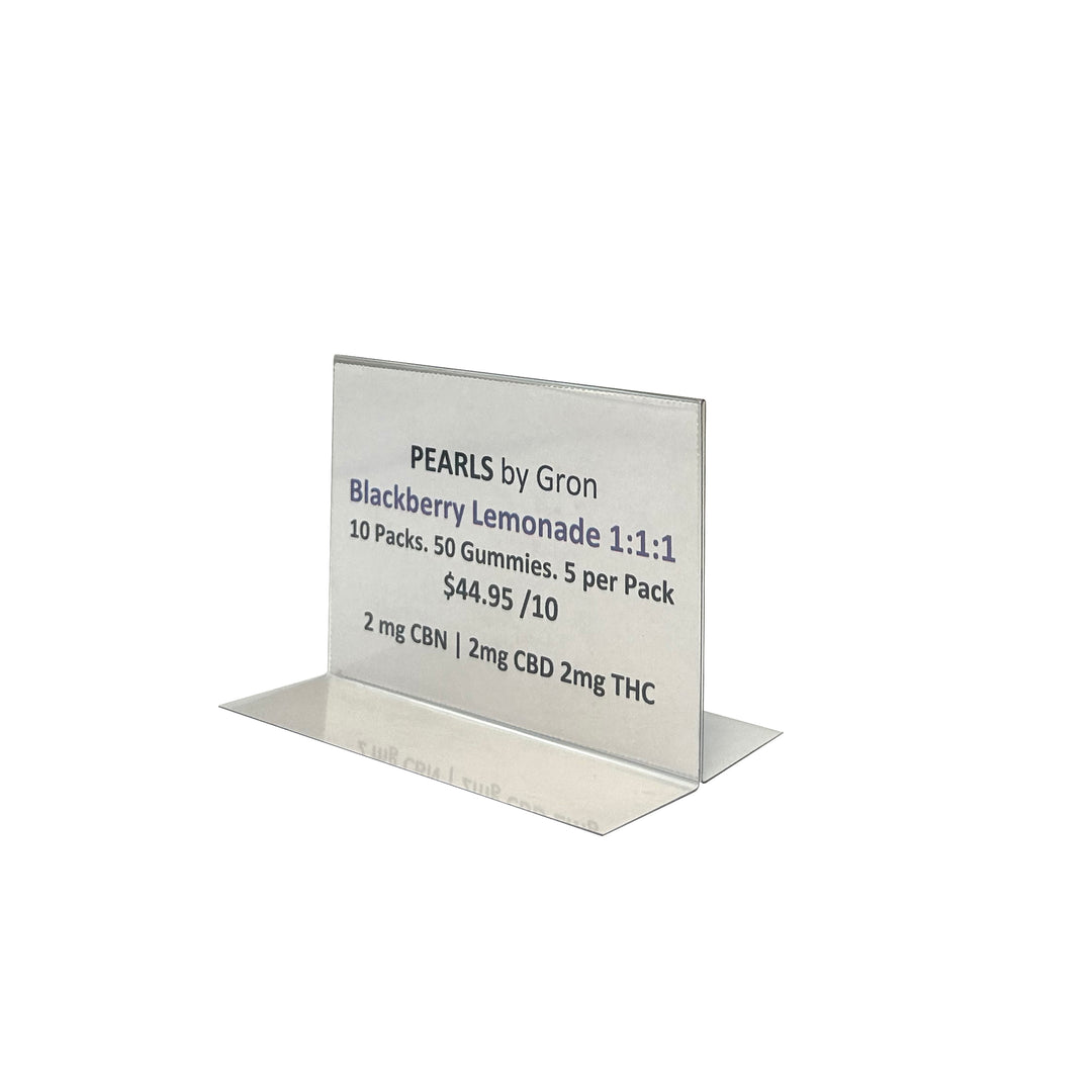 3.5" W x 2.5" H T-Shaped Lightweight Sign Holders 12/Case