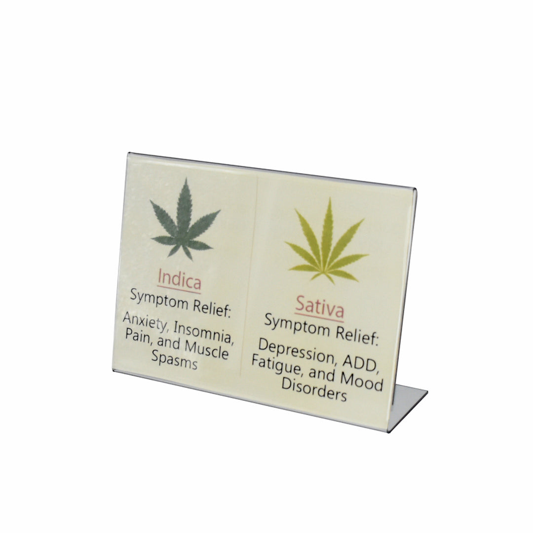5" W x 3" H L-Shaped Sign Holders 12/Case
