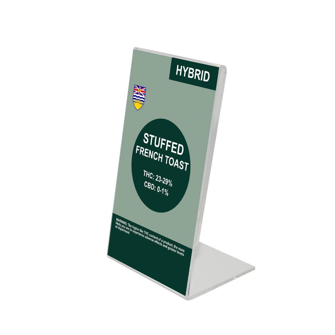 3" W x 5" H L-Shaped Sign Holders 12/Case