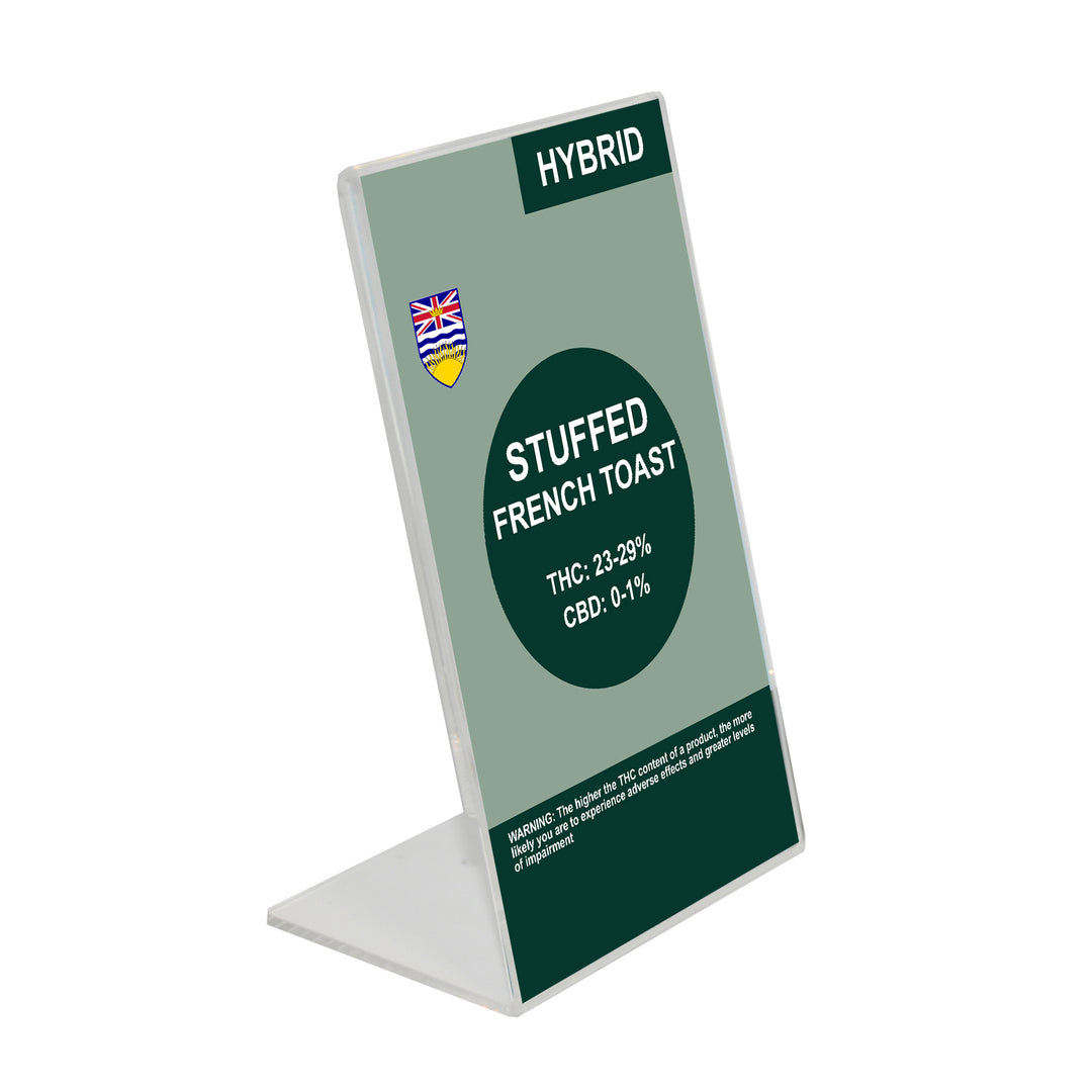 3" W x 5" H L-Shaped Sign Holders 12/Case