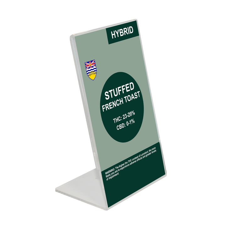 3" W x 5" H L-Shaped Sign Holders 12/Case