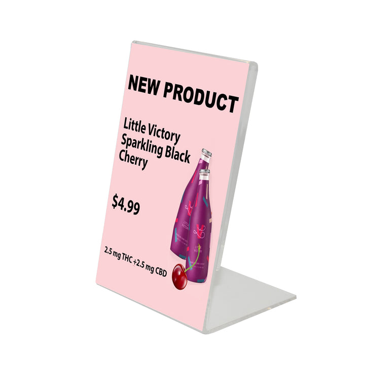 5" W x 7" H L-Shaped Sign Holders 12/Case