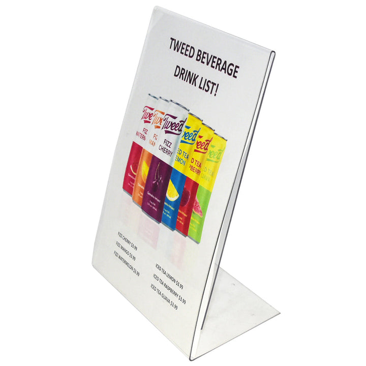 8 1/2" W x 11" H L-Shaped Sign Holders 6/Case
