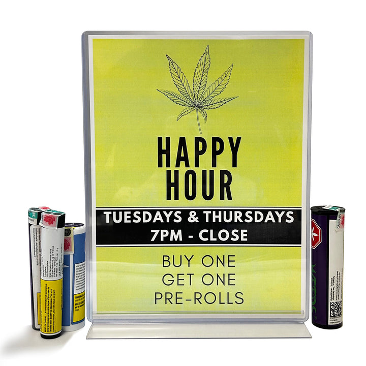 8.5" W x 11" H  T-Shaped 2-Piece Sign Holders 6/Case