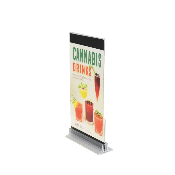 3" W x 5" H T-Shape Adhesive Sign Holders 12/Pack