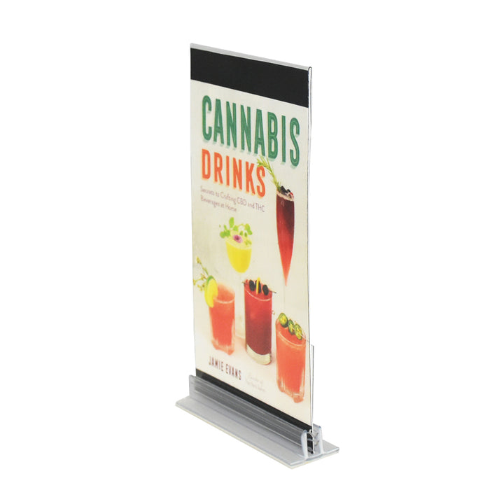 5" x 3" T-Shape Adhesive Sign Holders 12/Pack
