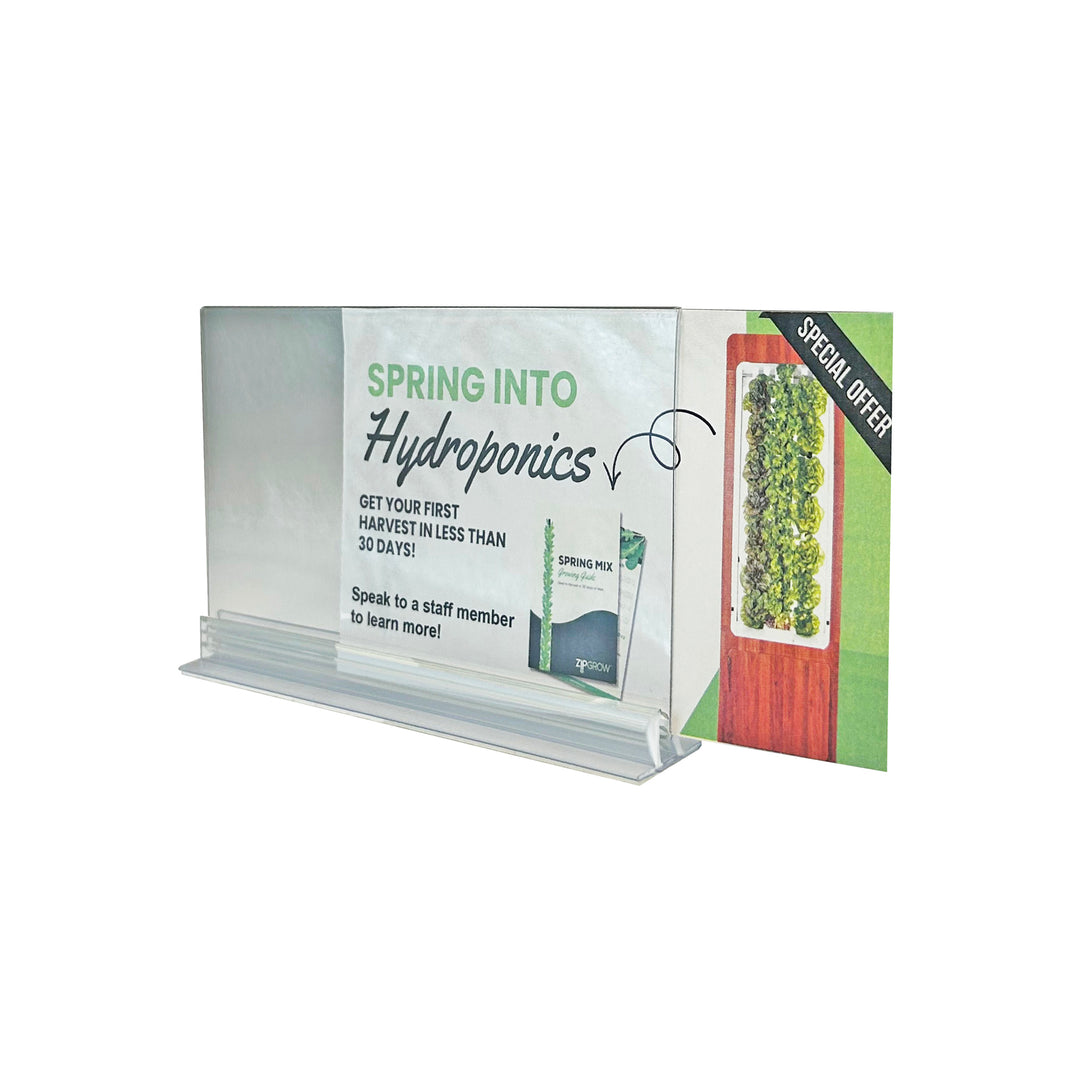 5" x 3" T-Shape Adhesive Sign Holders 12/Pack