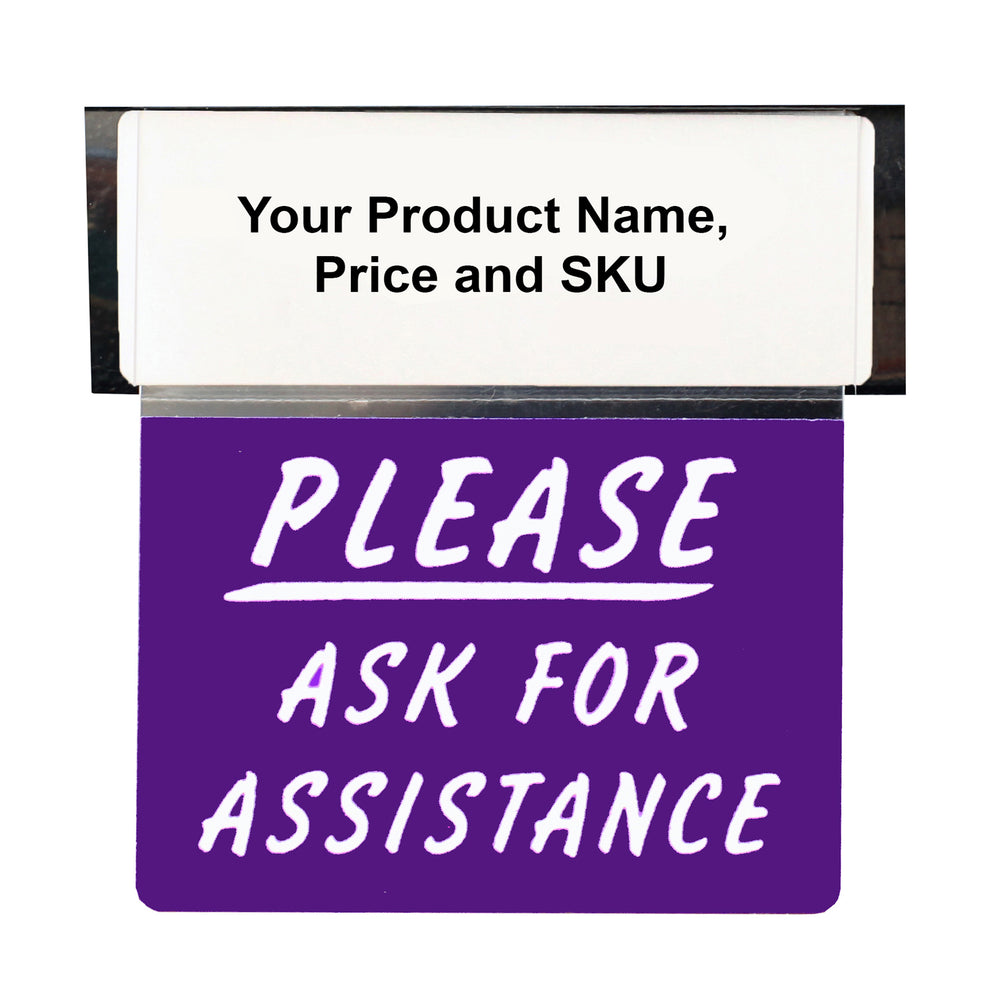 Please Ask for Assistance Reusable Promo Tags - image 1