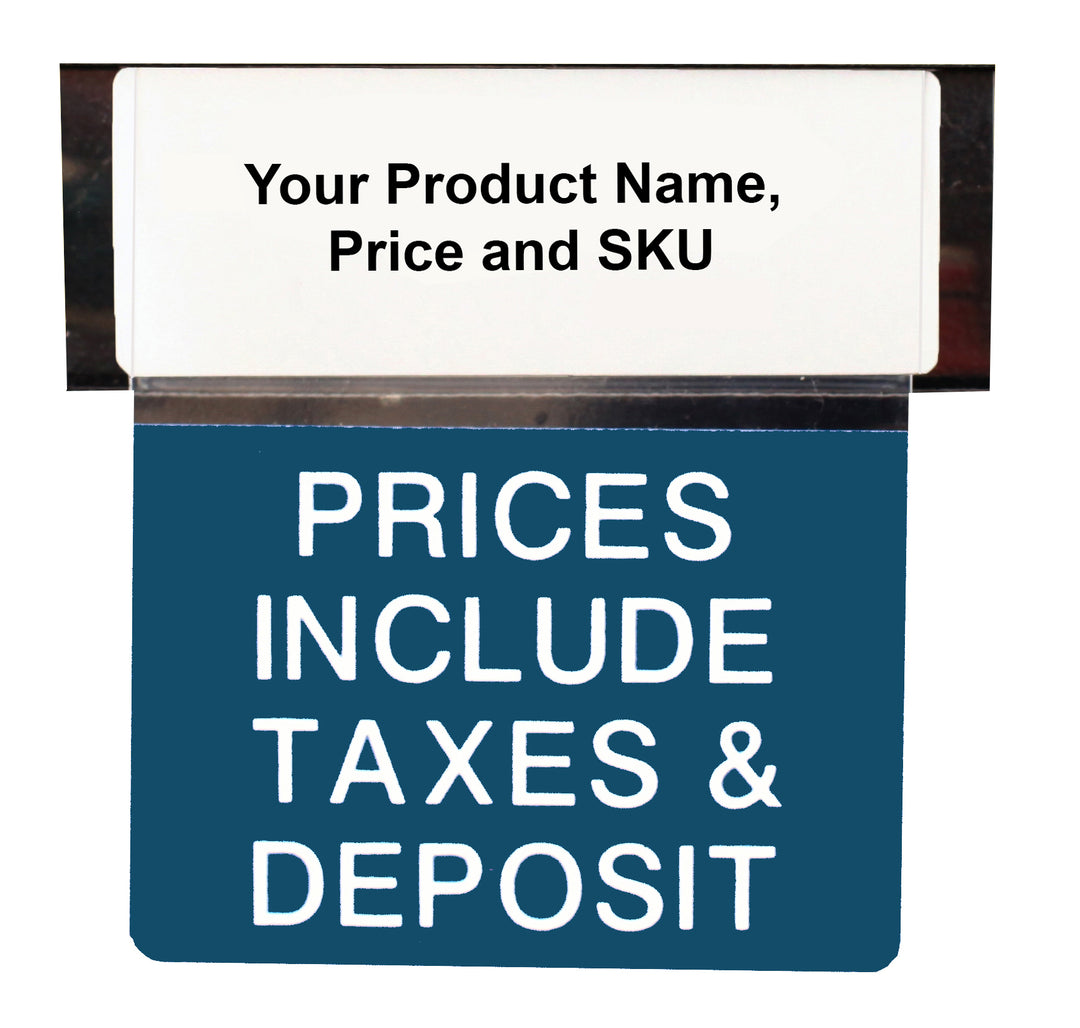 Prices Include Taxes & Deposit Reusable Promo Tags - image 1