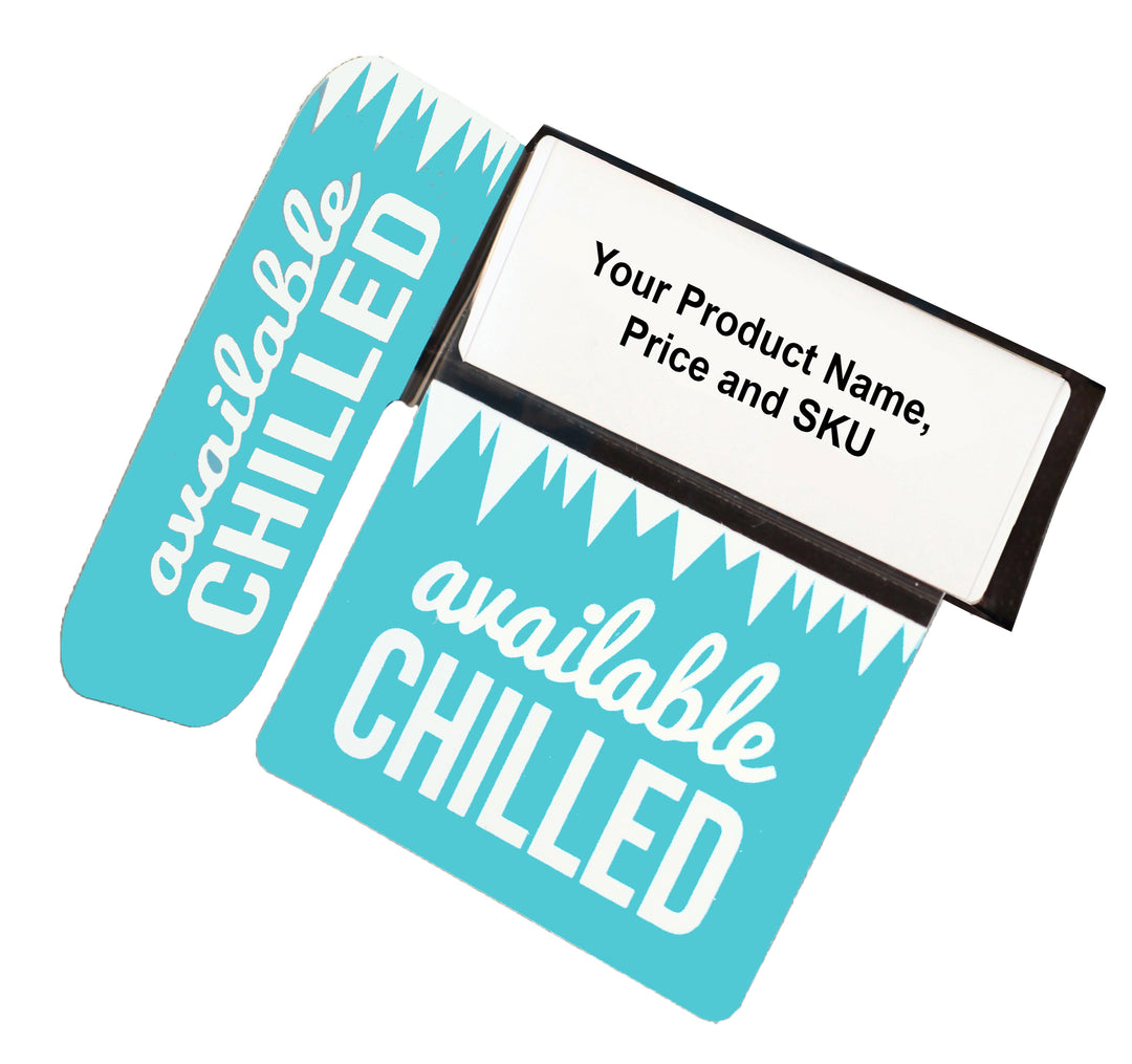 Available Chilled with Right Angle Reusable Promo Tags - image 1