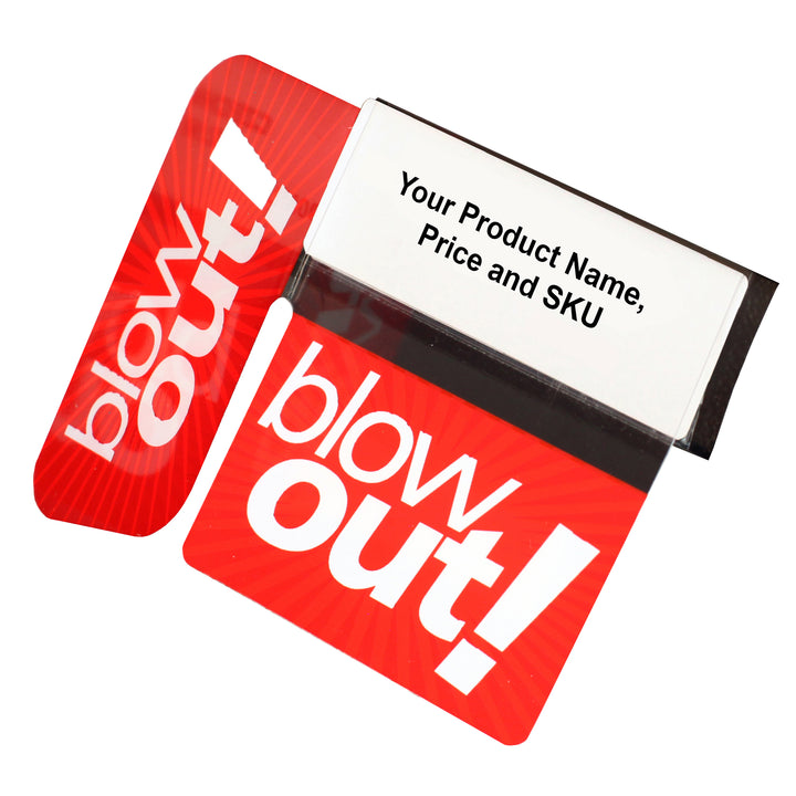 Blow Out with Right Angle Reusable Promo Tags